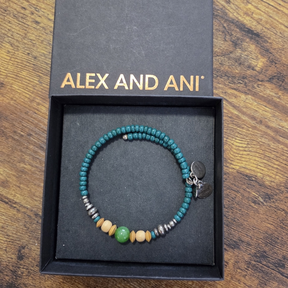 Alex and Ani Turquoise and Silver Bracelet